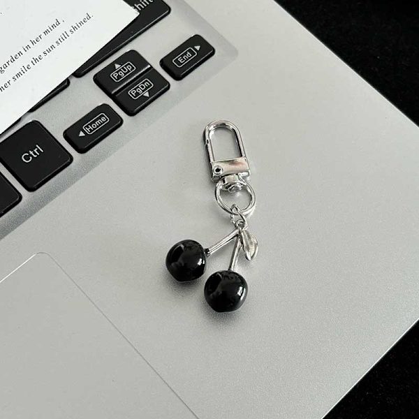Y2K Silver Färg Metall Fjäril Nyckelring Sweet Cool Cherry Key A1
