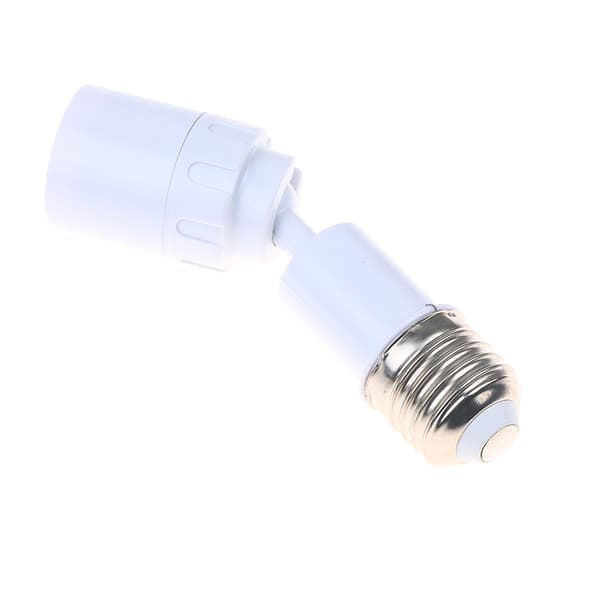 E27 til E27 LED lyspære sokkel forlengeradapter 360° roterbar White