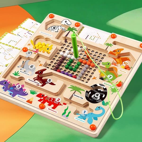 1 uppsättning magnetiska sorteringsspel för barn Pusselleksaker Labyrintbrädeleksak