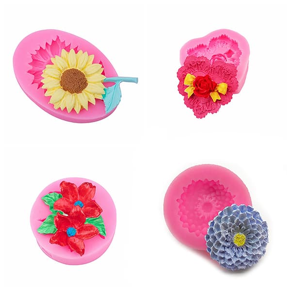 3d Daisy Flower Shape Silikoneform Chokolade Kage Bage Deko D