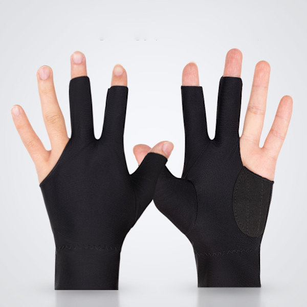 Spandex Snooker Billiard Cue Glove Pool Venstre Hand Åpen Tre Fi Red 1PC Left Hand