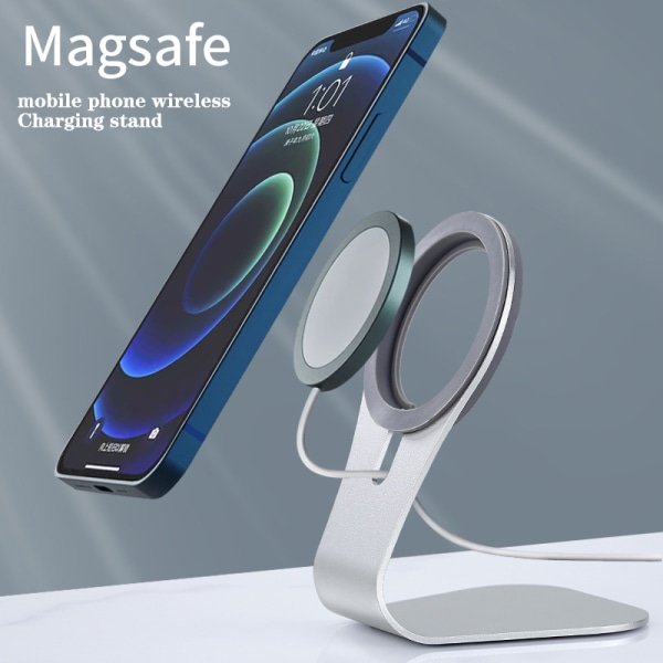 Magsafe Mobiltelefon Oplader Stand Magnetisk Telefon Stand Aluminium black