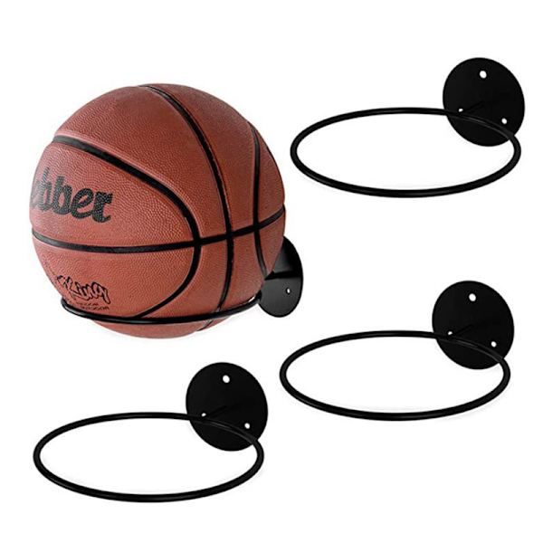 Veggmontert Basketball Oppbevaringsstativ Jern Multi-purpose Fotball