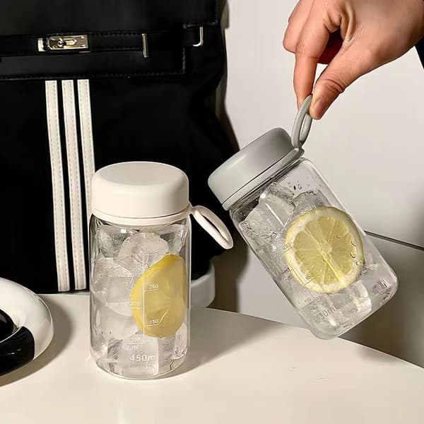 450 ml plastvattenflaska läckagesäker bärbar vattenkopp tekopp A1