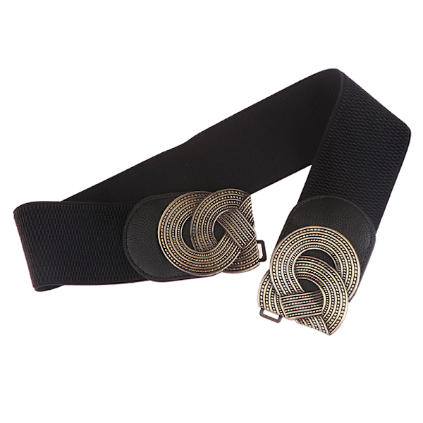 Vintage elegant bred elastisk linning metalspænde til kvinder D