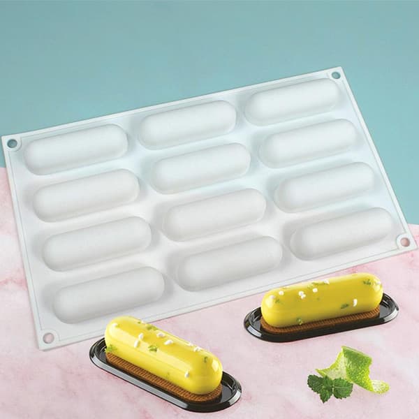 Lang strimmel silikone mousse kageform oval bageform wienerbrød M A