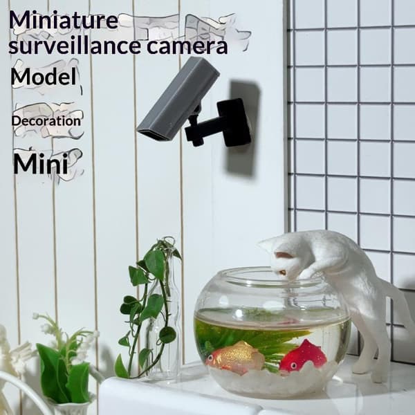 1/2 st 1/12 Dockhus Mini Övervakningskamera Modell För Mikro Grey
