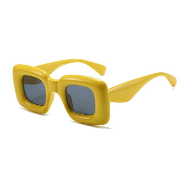 Nye oppustelige farverige firkantede solbriller til kvinder/mænd Yellow