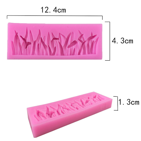 Ny DIY 3D kagedekoration græsformet fondant sukkerkage sili