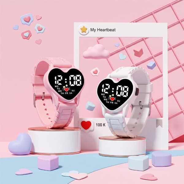 LED Smart Studentklocka för män kvinnor Digitala armbandsur Casual A3