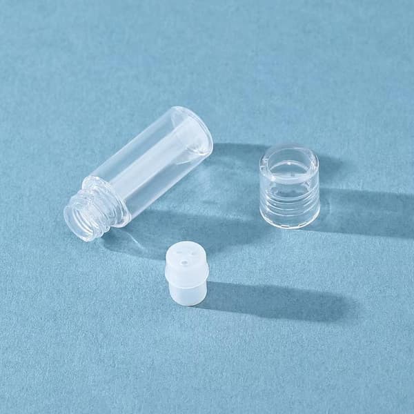 5 stk. Mini Klare 3 ml Tomme Løs Pudderbeholder Plastflaske