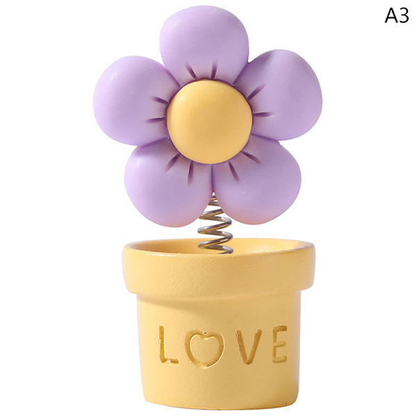 Bil ristehode Blomsterdekorasjon e Sun Flower Car Shaking Hea A3