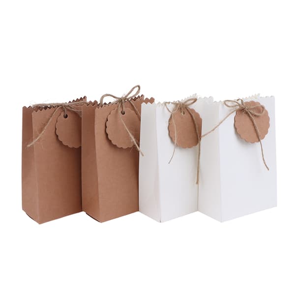 20/50 st Retro Kraftpapper Presentförpackning Kakgodis Förpackningspåse Brown 20pcs