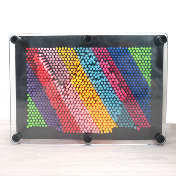 3D Klon Shape Pin Art Shoumo Farverig Model Tre-Dimensional Multicolor