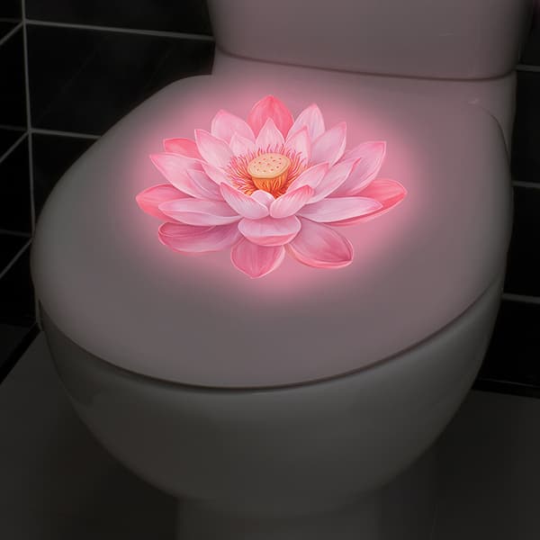 Lysende Lotus Toalettklistremerke 4