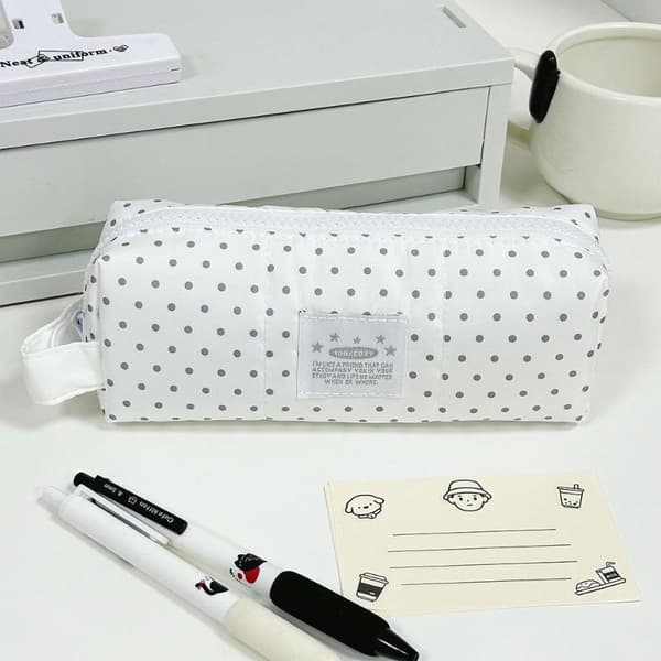 e Polka Dot Pennfodral Brevpappersväska Stor Kapacitet Brevpapper 1pc