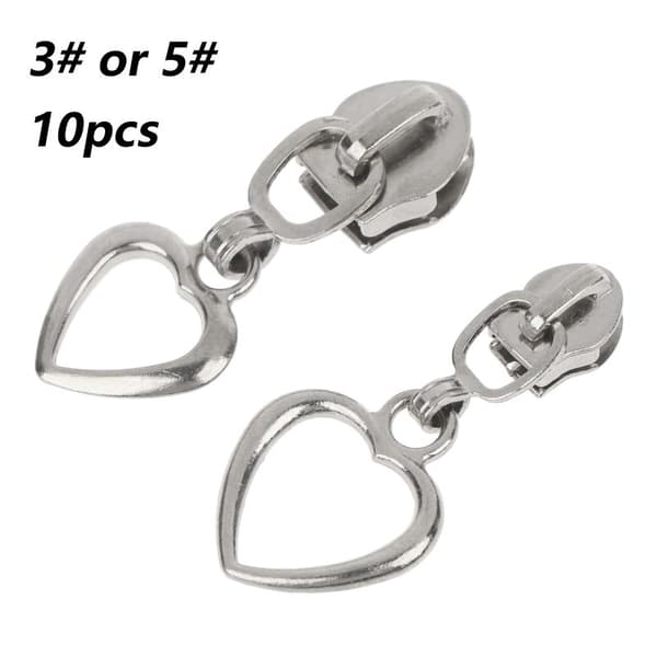 10 stk. 3# 5# lynlåsskyder til nylonlynlåstape taskelynlåslukning size 5