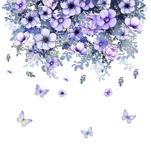 Vinstockar Blommor Väggdekor Badrum Toalett Inredning Vardagsrum Cab