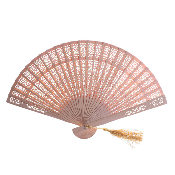 Mote Bryllup Hånd Duftende Fest Utskjært Bambus Folding Fan Wood
