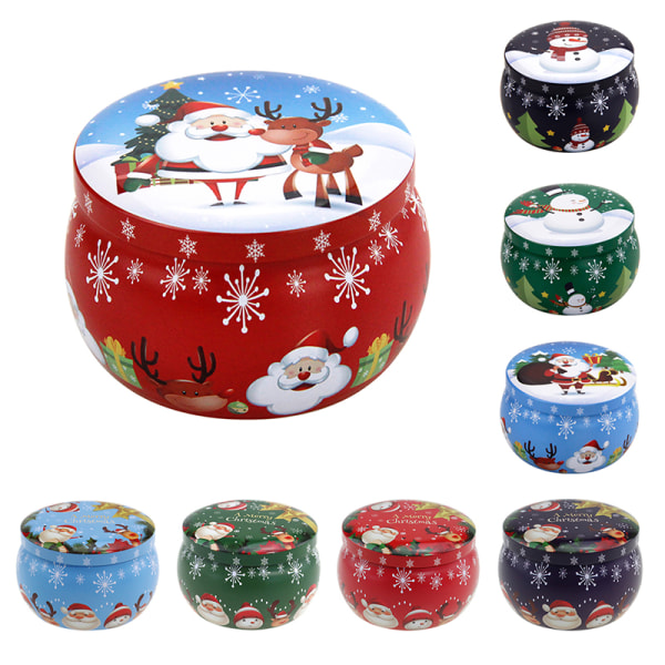 Christmas Aromatherapy Candle Jar Gaveeske Candy Scented Tinpla A2