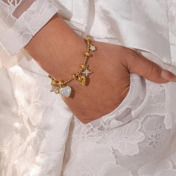 Mode Måne Hjerte Stjerne Rustfrit Stål Armbånd Bangle Til Kvinder A1
