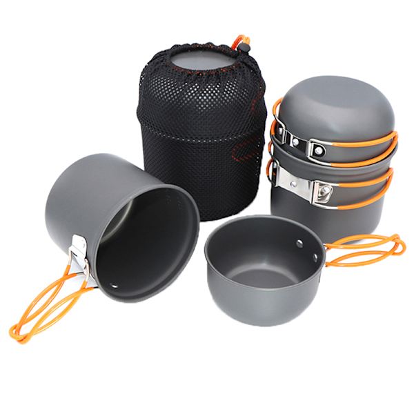 Camping Piknik Grillgryte Med Enkel Piknik Bærbar Folding Orange