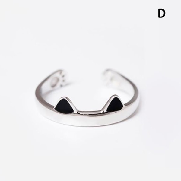 Fashion e Cat Ear Open Justerbar Fingerring For Damesmykker D