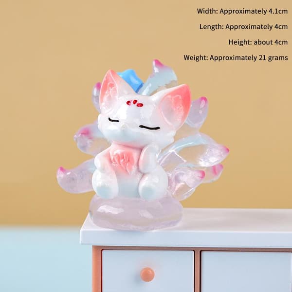 e Nine Tailed Fox Blind Box Figurer Transparent Design För De A1