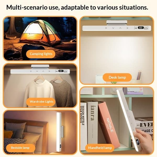 Smart Touch Bordlampe Magnetisk Skrivebordslampe Innebygd 2000mAh Batteri A1