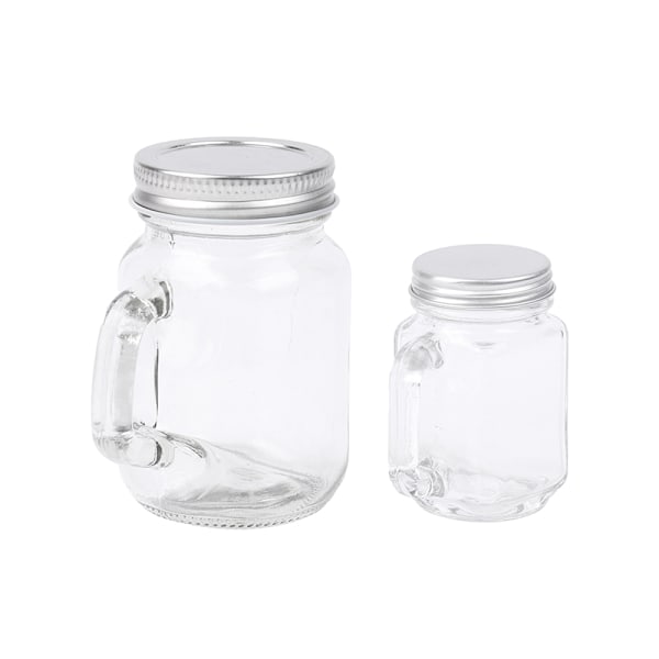 1 stk. Mini Mason Jar til marmelade, honning, bærbar, lækagesikker kaffe, mælk S