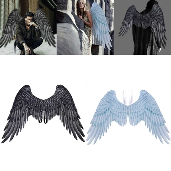 Cosplay Wing Mistress Evil Angel Wings Halloween-asut Rekvisiitta White