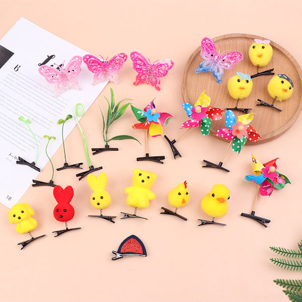 Little Yellow Duck Hårnål Vårhårtilbehør Hodeplagg Ch A3