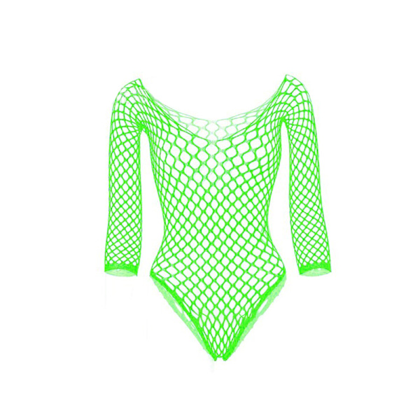 Sexiga Bodystocking Dam Sexiga Tights Nattkläder Fishnet Jumpsuits Green