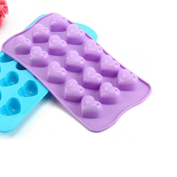Nyt hjerte silikone fondant form kage slik gelé chokolade muf