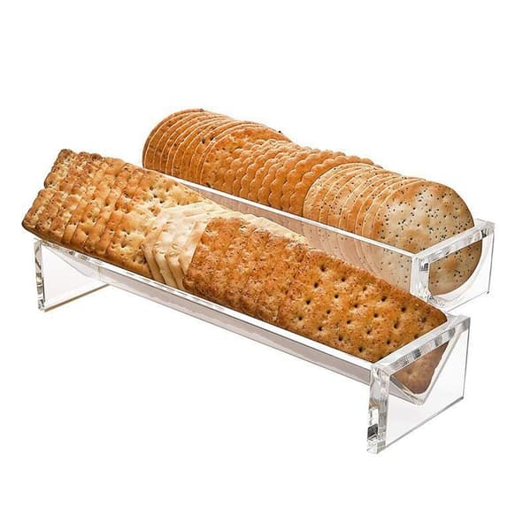 Akryl dessertserveringsbrett for bursdagsfester Forrett Coo U