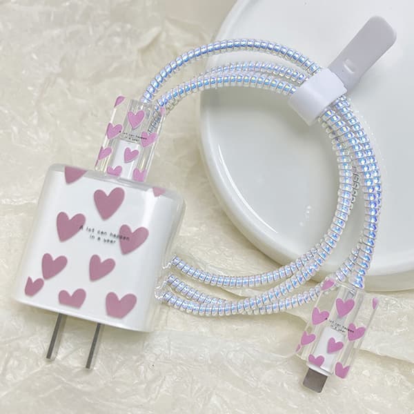 USB-kabelbeskyttelse US Charger Protector Cover e Style Prot purple
