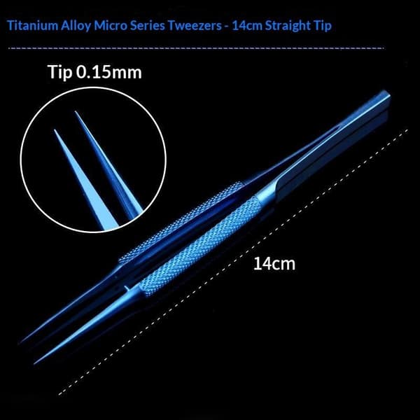 14 cm Titanium Antimagnetisk Spids Bøjet Pincet Til Mobiltelefon A1