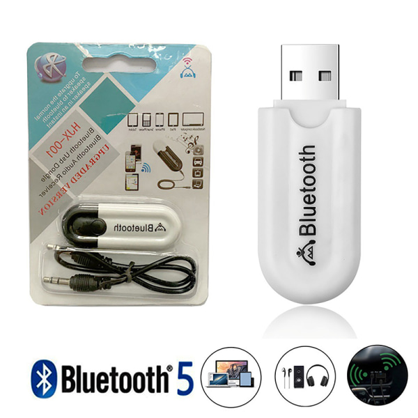 Trådløs Bluetooth Adapter Computer PC Bil Højttaler 3,5 mm Musik 8784 |  Fyndiq