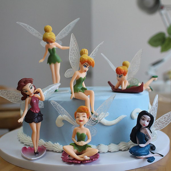 Flower Fairy Pixie Fly Wing Miniatyrer Girl Figurines Figurines