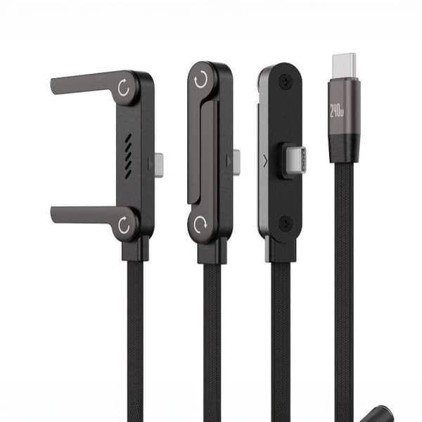 240W USB C hurtiglading datakabel med innebygd telefonstativ, holdbar A1