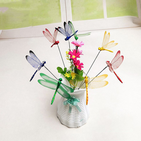 10 kpl Dragonflies Insert Tank Decoration Simulation Dragonfly Ga Multicolor Random color 10PCS