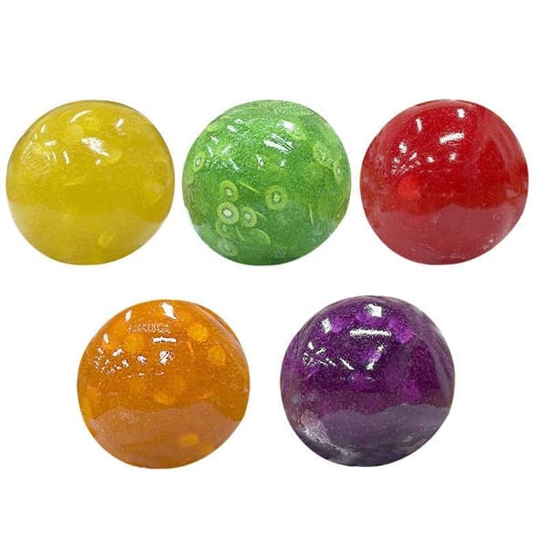 3 stk. Frukt Smoothie Lydkontrollert Serie Plast Stressavlastning 4cm Random 3pcs