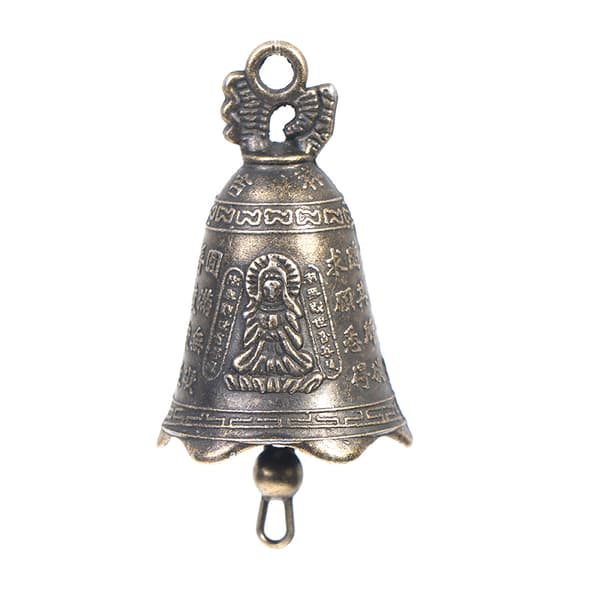 2 st antika klocka Kina mini mässing koppar skulptur be Guan