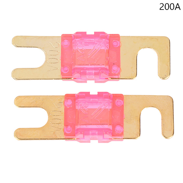 2stk Gullbelagte stiftbilsikringer Minibil eller sikring 20A-200A 32V Au 200A