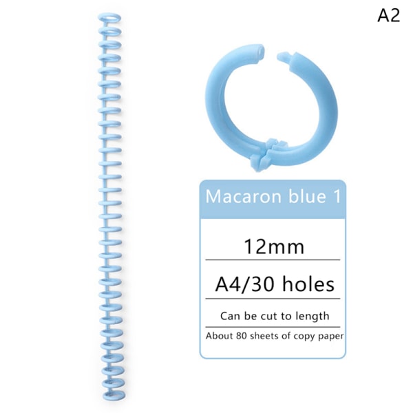 30 hull plastspiralringer for A4-papirnotebook-skrivesaker A2