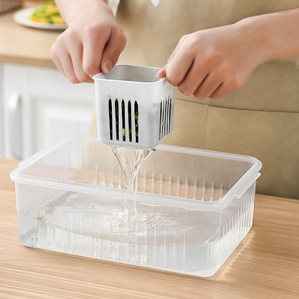6 Grids Frukt Förvaringsbox Fack Kylskåp Frys Org
