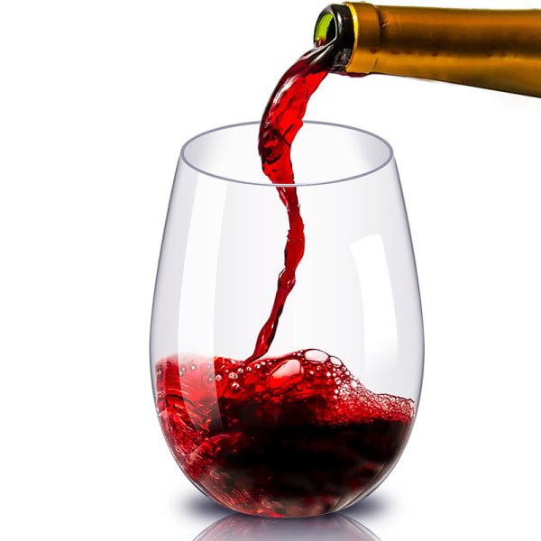 2/4 st splittringssäkert plastvinglas okrossbart rött vin Tum D