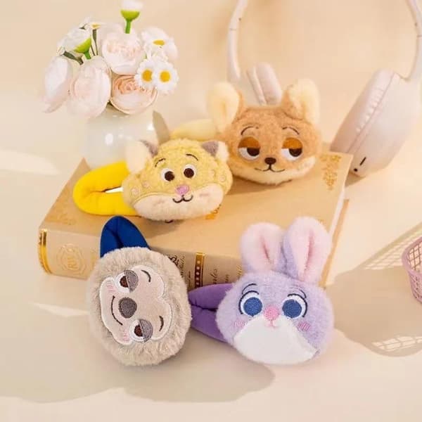 e Tecknad Zootopia Nick Judy Hårspännen För Flickor Vinter Fluffig A3