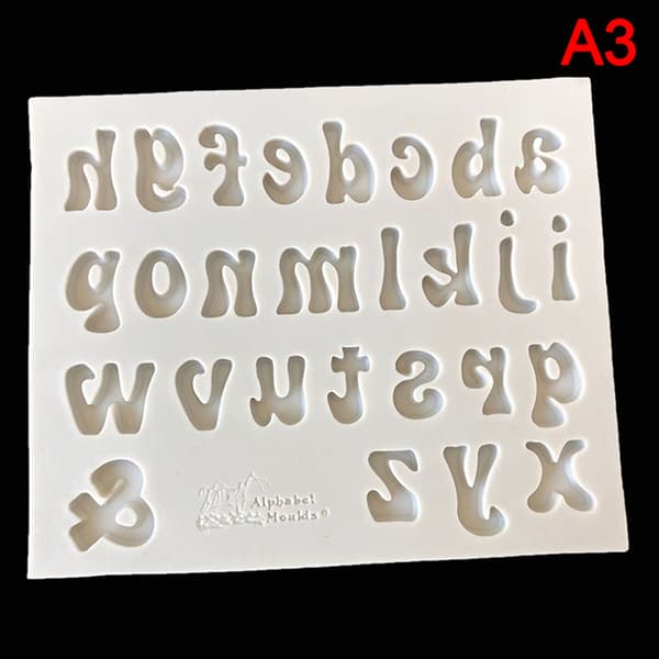 Tal Molds Bogstaver Silikoneform 3D Fondantform Kager Dekor A2