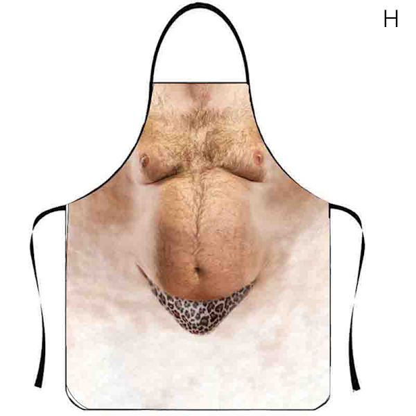 Muscle Man Sexy Woman Morsomme kjøkkenforklær for kvinne Home Decor H